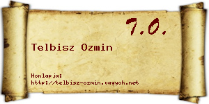 Telbisz Ozmin névjegykártya
